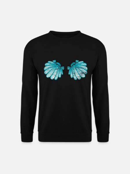 Mermaid shells breast - Unisex Sweatshirt - black