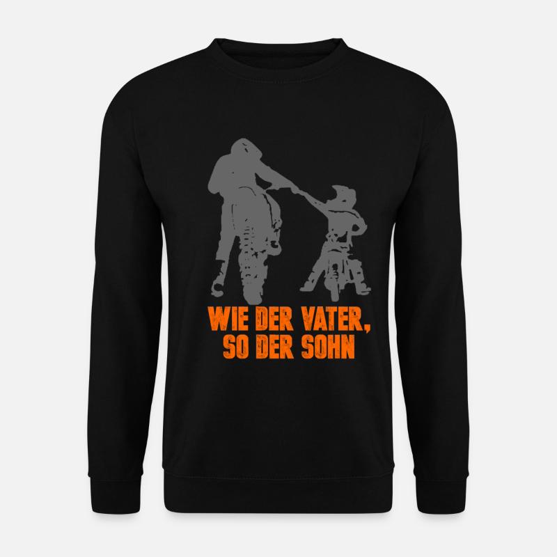 Motocross Sohn Vater Motorsport - Unisex Pullover - Schwarz