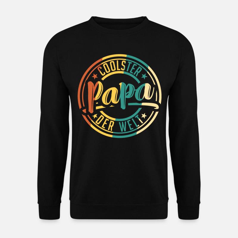 Papa Vater Retro Geschenk - Unisex Pullover - Schwarz