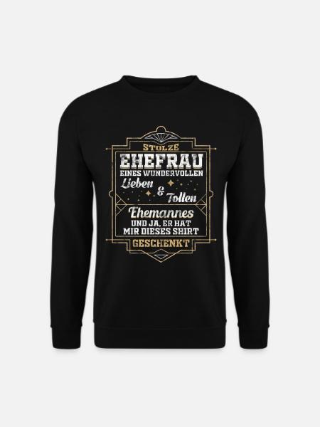 Ehefrau Liebe Partnerschaft Geschenk - Unisex Pullover - Schwarz