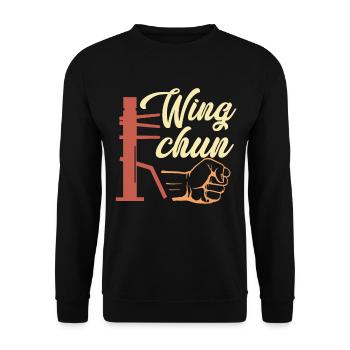 Wing Chun Geschenk - Unisex Pullover - Schwarz - Vorne - Alina (178cm) & Michal (187cm)