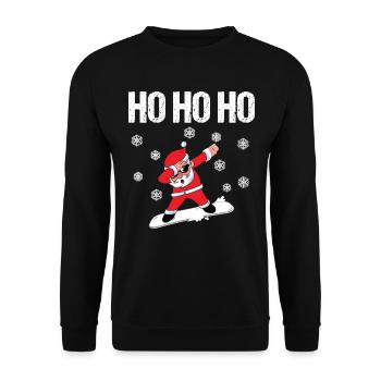 Dabbing Père Noël - Sweat-shirt Unisexe - noir - Devant - Alina (178cm) & Michal (187cm)