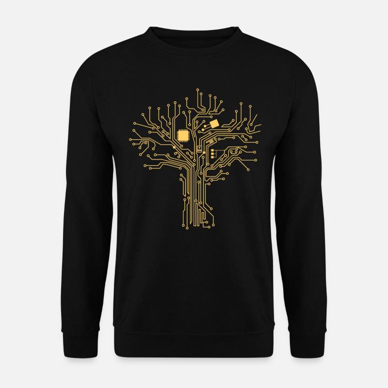 Tree of Tech Nerd Life CPU - Unisex Sweatshirt - black