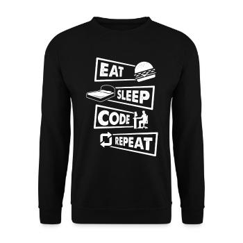 Computer Science IT Developer Nerd Geek Computer Scientist - Unisex Sweatshirt - black - Front - Alina (178cm) & Michal (187cm)