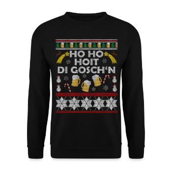 Ho Ho Hoit di Goschn - Unisex Pullover - Schwarz - Vorne - Alina (178cm) & Michal (187cm)
