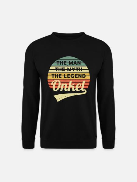 Onkel Mann Mythos Legende Vintage Retro - Unisex Pullover - Schwarz