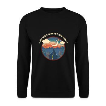 World Trip Dire que le monde vous attend - Sweat-shirt Unisexe - noir - Devant - Alina (178cm) & Michal (187cm)