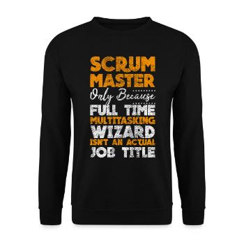 Scrum Master Developer Git Touch Container Docker - Unisex Sweatshirt - black - Front - Alina (178cm) & Michal (187cm)