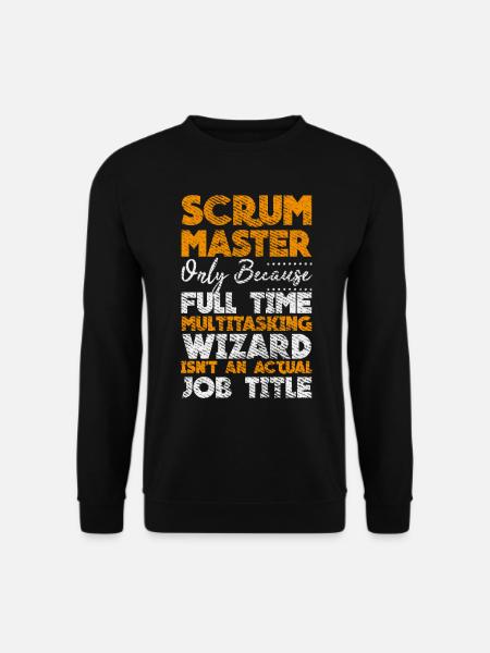 Scrum Master Developer Git Touch Container Docker - Unisex Pullover - Schwarz
