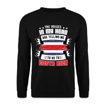The voices in the head call for costa rica - Unisex Sweatshirt - black - Front - Alina (178cm) & Michal (187cm)