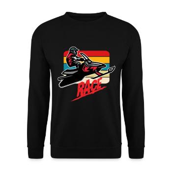 Snowmobile snowmobile extreme sports gift - Unisex Sweatshirt - black - Front - Alina (178cm) & Michal (187cm)