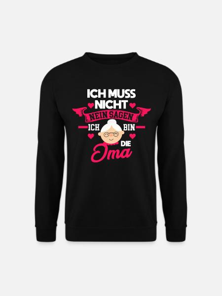 Oma Großmutter Wörterbuch Geschenk - Unisex Pullover - Schwarz
