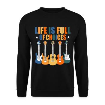 Guitariste guitariste - Sweat-shirt Unisexe - noir - Devant - Alina (178cm) & Michal (187cm)