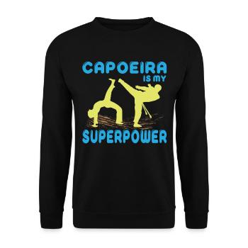 Capoeira arts martiaux combats danse Brésil cadeau - Sweat-shirt Unisexe - noir - Devant - Alina (178cm) & Michal (187cm)