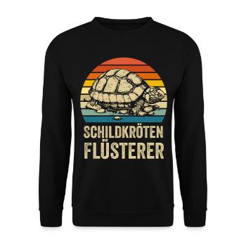 Schildkröten Flüsterer - Unisex Pullover - Schwarz - Vorne - Alina (178cm) & Michal (187cm)