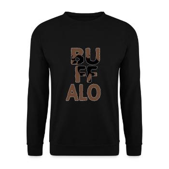Buffalo shadow in the name - Unisex Sweatshirt - black - Front - Alina (178cm) & Michal (187cm)