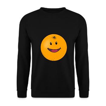 Orange Fruit Fruit Vitamins Fruit Fruits - Unisex Sweatshirt - black - Front - Alina (178cm) & Michal (187cm)