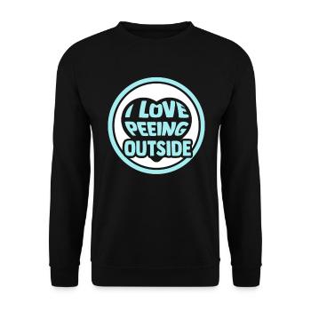 Hiking Nature Mountains Hobby Funny Saying Gift - Unisex Sweatshirt - black - Front - Alina (178cm) & Michal (187cm)
