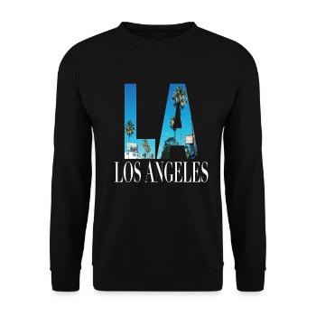 La Los Angeles Californie West Coast America USA - Sweat-shirt Unisexe - noir - Devant - Alina (178cm) & Michal (187cm)