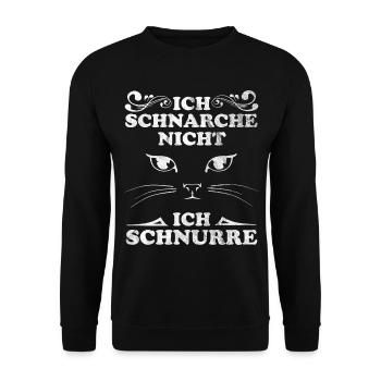 Katze Katze Katze - Unisex Pullover - Schwarz - Vorne - Alina (178cm) & Michal (187cm)
