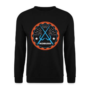 Kobudo japanische Kampfkunst Geschenkidee - Unisex Pullover - Schwarz - Vorne - Alina (178cm) & Michal (187cm)