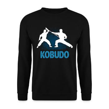 Kobudo japanische Kampfkunst Geschenkidee Geschenk - Unisex Pullover - Schwarz - Vorne - Alina (178cm) & Michal (187cm)