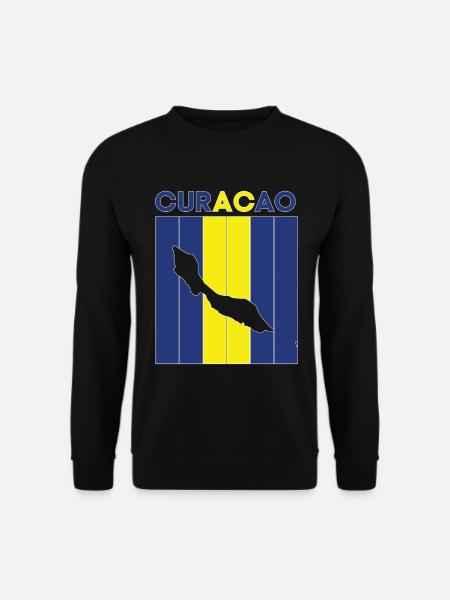 Curacao Landesgrenze und Flagge - Unisex Pullover - Schwarz