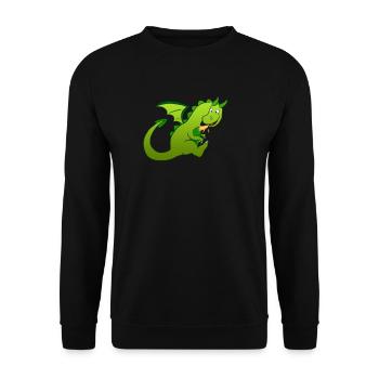 Dragon - Unisex Sweatshirt - black - Front - Alina (178cm) & Michal (187cm)