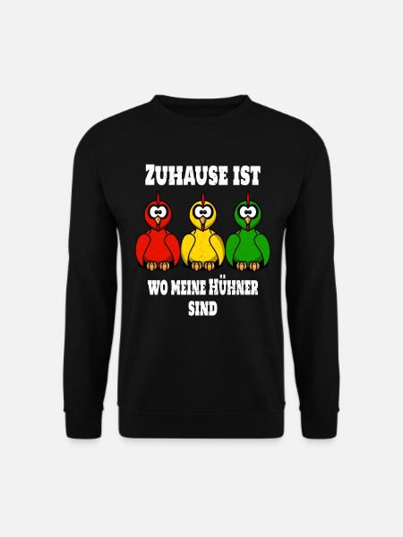 Zuhause Ist Wo Meine Hühner Sind - Hühner Landwirt - Unisex Pullover - Schwarz