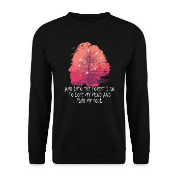 Et dans la forêt, je vais perdre la tête - Sweat-shirt Unisexe - noir - Devant - Alina (178cm) & Michal (187cm)