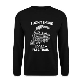 locomotive - Sweat-shirt Unisexe - noir - Devant - Alina (178cm) & Michal (187cm)