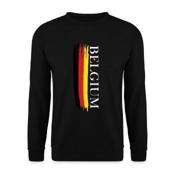 Belgium sketched national colors - Unisex Sweatshirt - black - Front - Alina (178cm) & Michal (187cm)