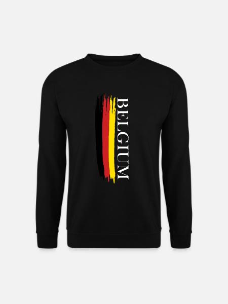 belgien skizzierte Landesfarben - Unisex Pullover - Schwarz