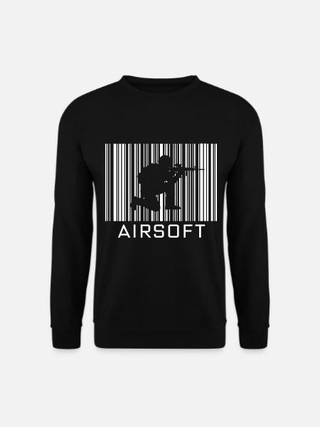 Airsoft Hobby with barcode - Unisex Sweatshirt - black