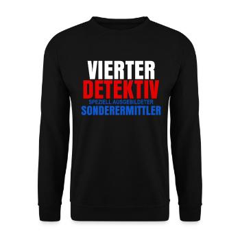 Detektiv - Unisex Pullover - Schwarz - Vorne - Alina (178cm) & Michal (187cm)