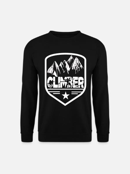 Klettern Klettern gehen Kletterer Berge Bergsport - Unisex Pullover - Schwarz