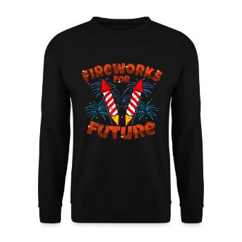 Fireworks For Future Pyromaniac Pyrotechnicians - Unisex Sweatshirt - black - Front - Alina (178cm) & Michal (187cm)