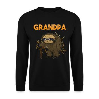 Grand-père - Sweat-shirt Unisexe - noir - Devant - Alina (178cm) & Michal (187cm)