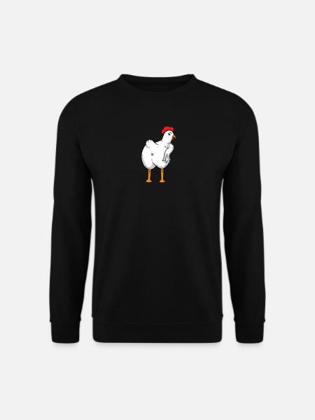 Funny chicken chicken - Unisex Sweatshirt - black