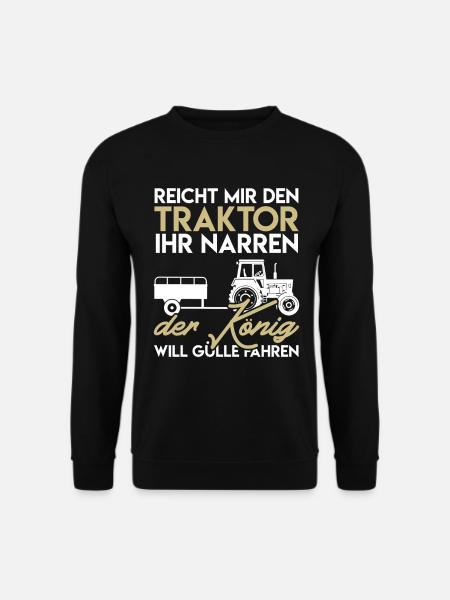 Landwirt Farmer Bauernhof Trecker Traktor Spruch - Unisex Pullover - Schwarz
