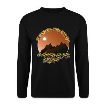 trinidad et tobago pour toujours dans le coeur - Sweat-shirt Unisexe - noir - Devant - Alina (178cm) & Michal (187cm)