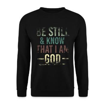 Je suis dieu - Sweat-shirt Unisexe - noir - Devant - Alina (178cm) & Michal (187cm)