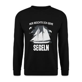 Segeln Segelboot Schiff Kapitän Seemann Geschenk - Unisex Pullover - Schwarz - Vorne - Alina (178cm) & Michal (187cm)