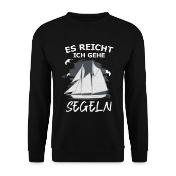 Segelboot - Unisex Pullover - Schwarz - Vorne - Alina (178cm) & Michal (187cm)