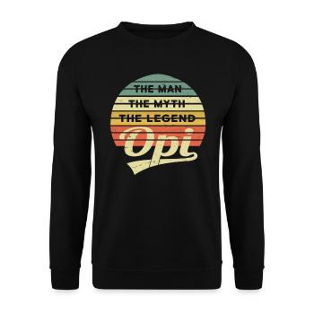 Opi Grandpa Grandpa Vintage Retro Legend - Unisex Sweatshirt - black - Front - Alina (178cm) & Michal (187cm)