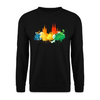 Cologne Skyline Kölner Kölle - Sweat-shirt Unisexe - noir - Devant - Alina (178cm) & Michal (187cm)