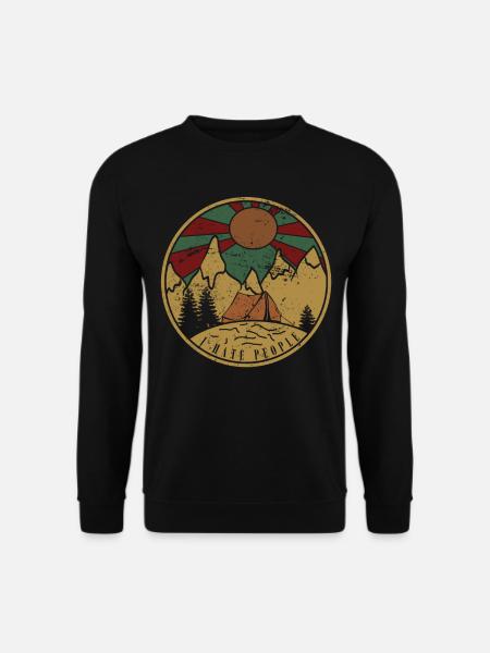 I hate people GRUNGE - Unisex Pullover - Schwarz