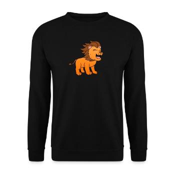 Lion lion - Sweat-shirt Unisexe - noir - Devant - Alina (178cm) & Michal (187cm)