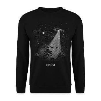 Je crois au père noël - Sweat-shirt Unisexe - noir - Devant - Alina (178cm) & Michal (187cm)