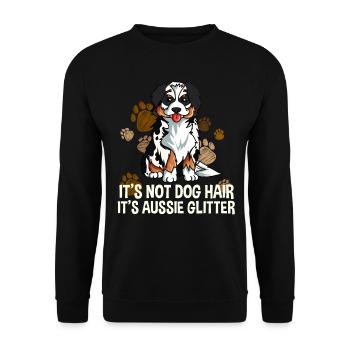 Australian Shepherd Geschenk Lustig - Unisex Pullover - Schwarz - Vorne - Alina (178cm) & Michal (187cm)